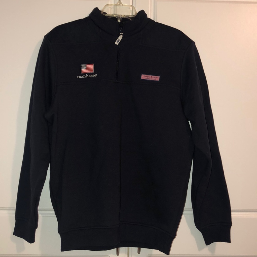 Navy blue vineyard vines quarter-zip
